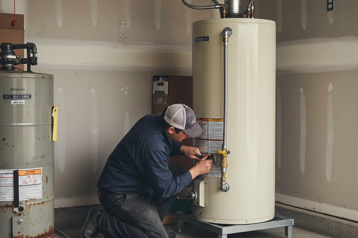 Water heater and shutoff valve replacement in Mingo Junction